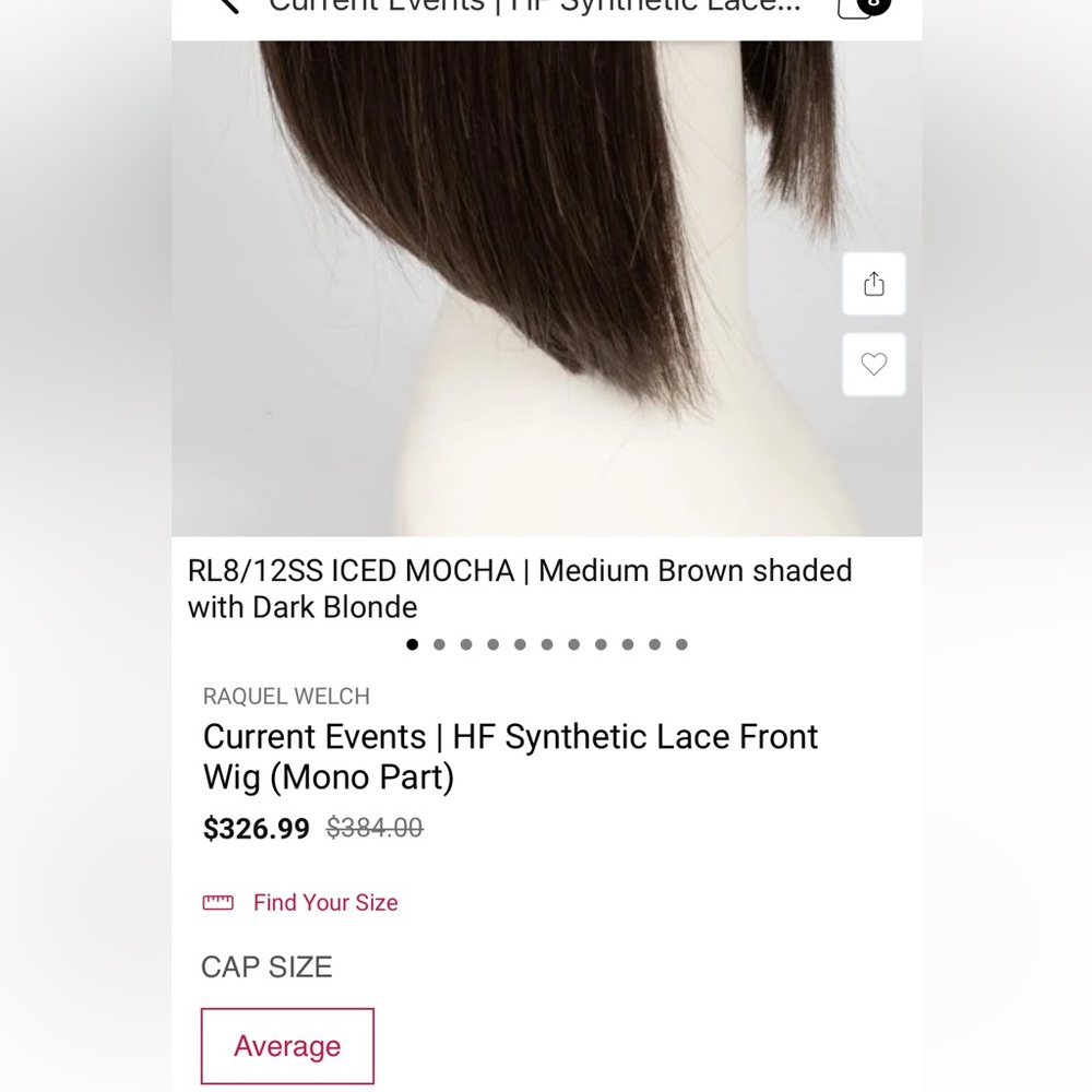 Raquel Welch Current Events RL8/12SS Wig - Picture 2 of 7